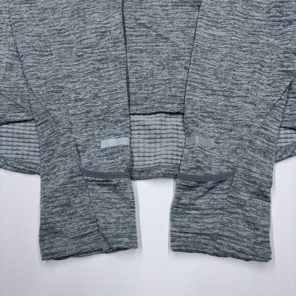 Nike Men's Sweatershirt Half Zip Running Dri Fit Thumb Hole Gray - Size Small - Picture 4 of 11